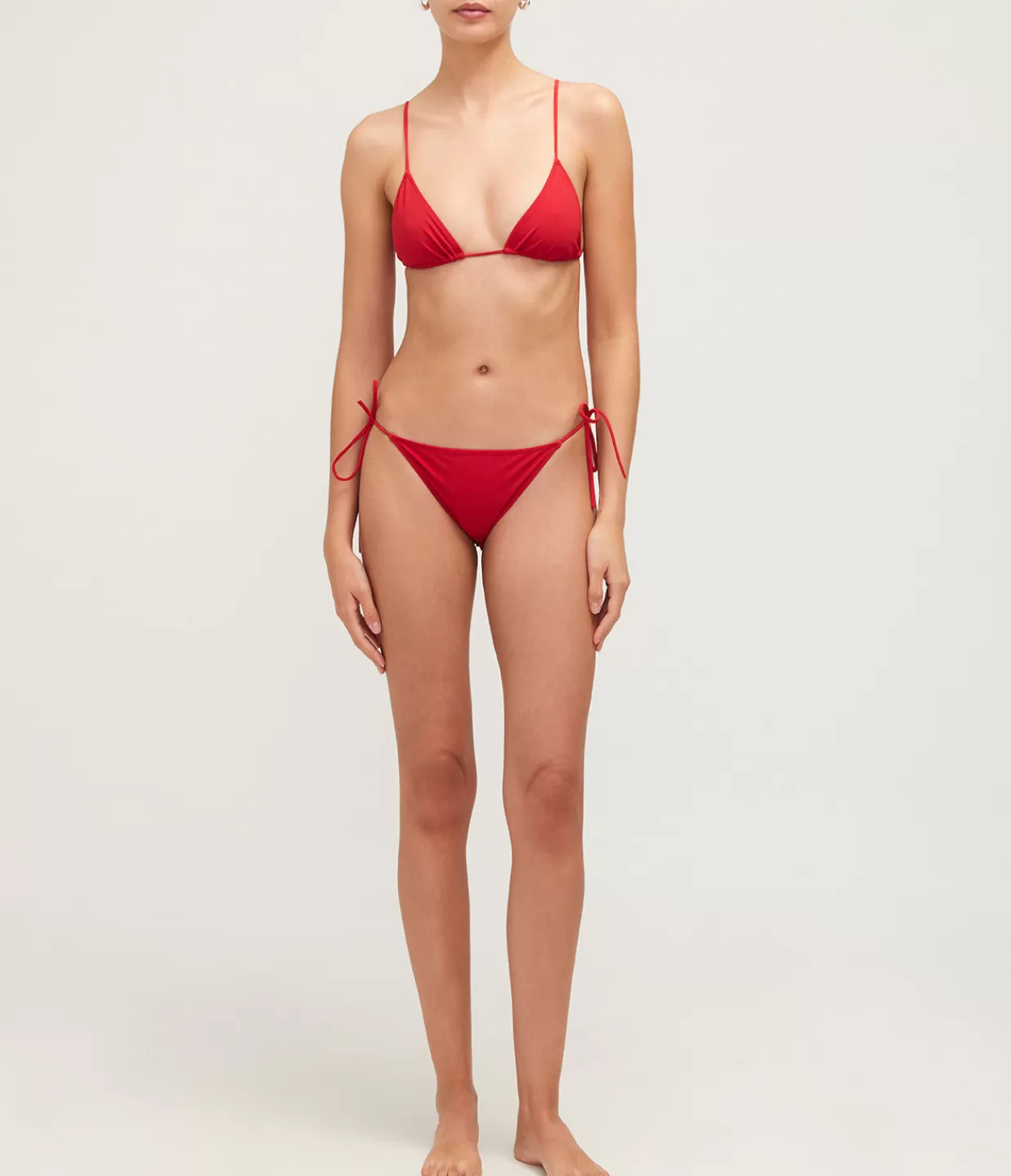 Store Venti Self Tie Bikini In Red Swim & Resortwear