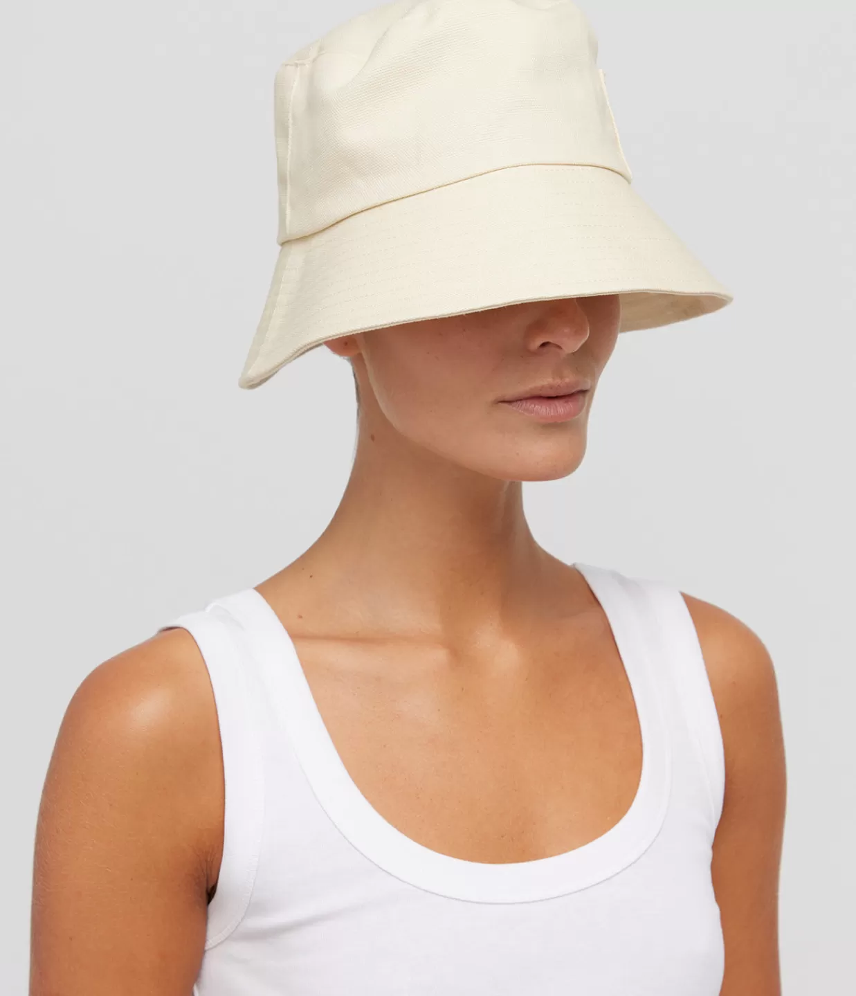 Cheap Wave Bucket Hat In Beige Hats