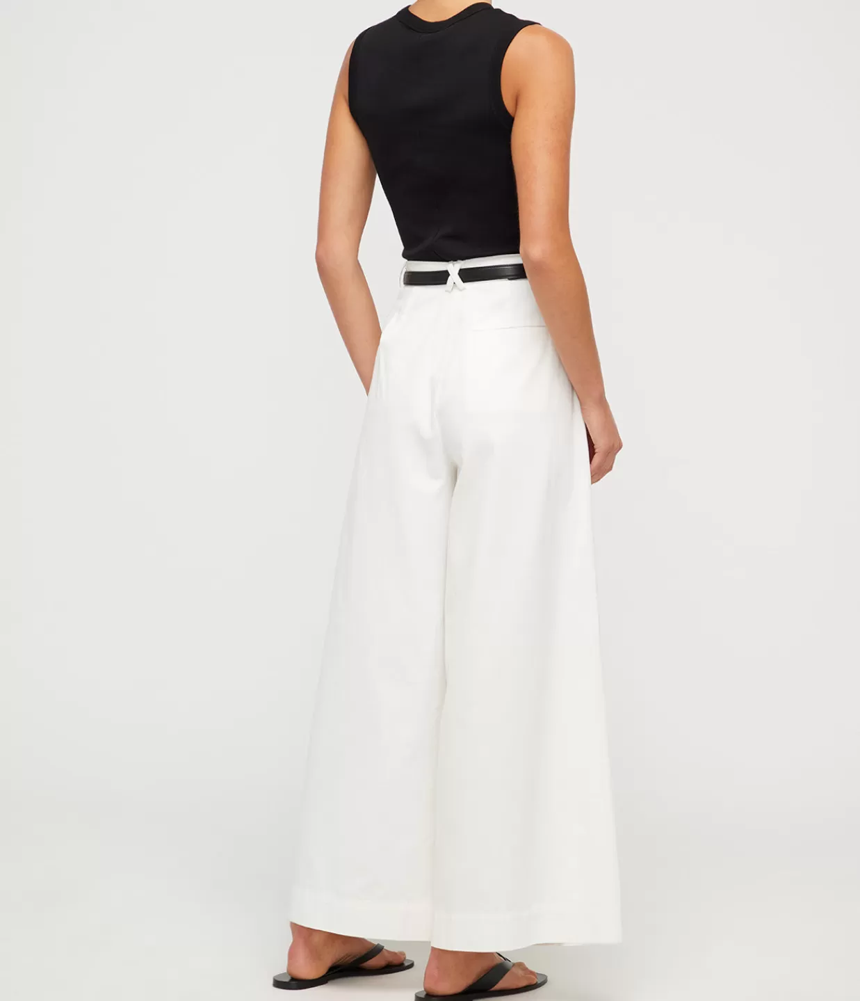 Clearance Wesley Wide Leg Trouser In Vintage White Pants