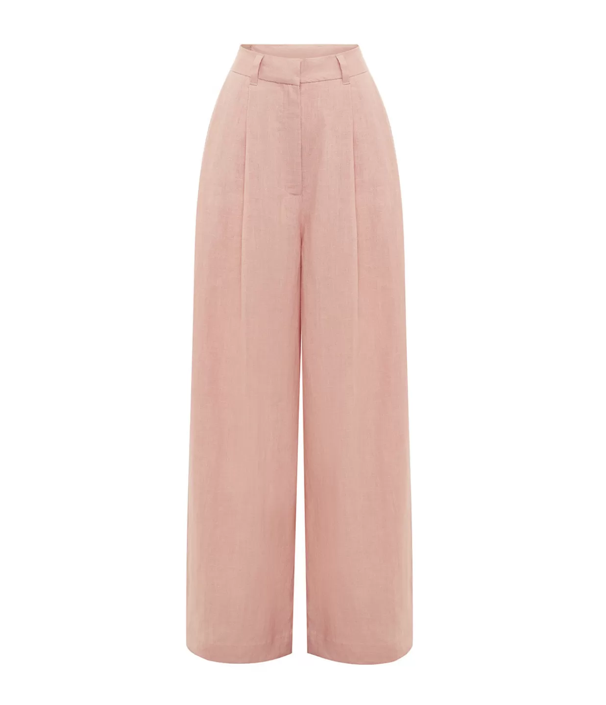 Clearance Wyatt Linen Trouser In Silver Pink Pants